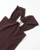 ARIA | Mocha Halter Top